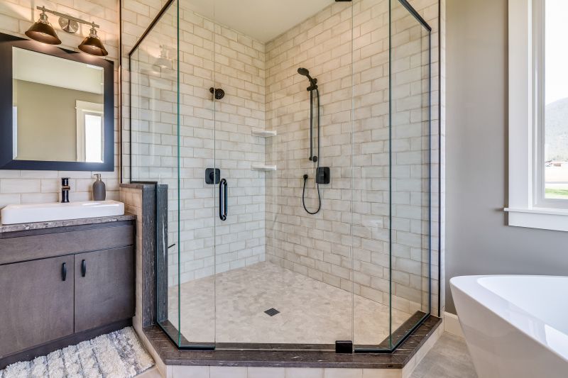 Glass Shower with Built-in Niche