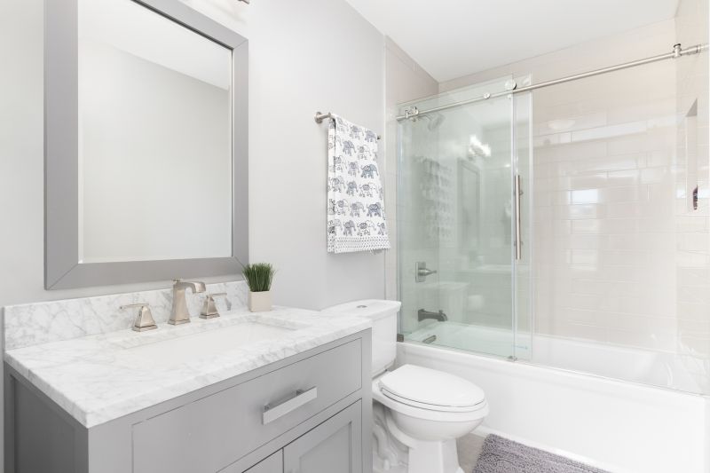 Shower with Clear Glass Doors